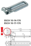 Zawias burtowy z uchwytem WINTERHOFF BSCH 10-17-170+BSCHG 10-17-A kompletne mocowanie burty przyczepy