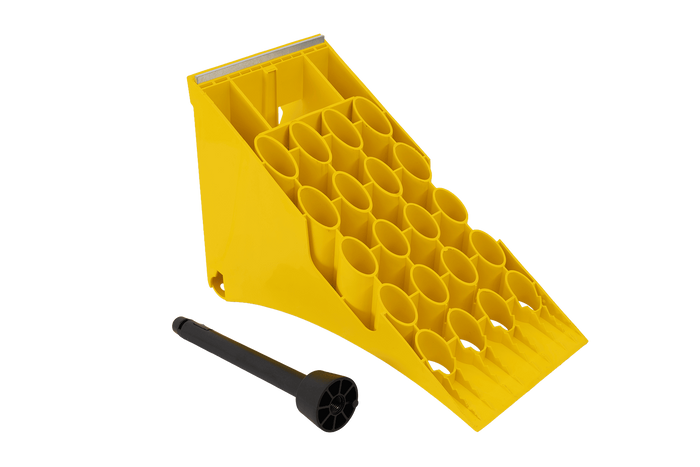 Klin pod koła LOKHEN h: 225 mm E53 / komplet z uchwytem
