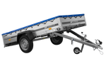 Przyczepka lekka 264x125 UNITRAILER GARDEN 264 KIPP ze stelażem H-0 i pokrowcem niebieskim