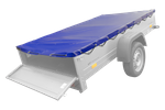 Pokrowiec płaski UNITRAILER plandeka do przyczepy 230x125cm GARDEN TRAILER 230 KIPP