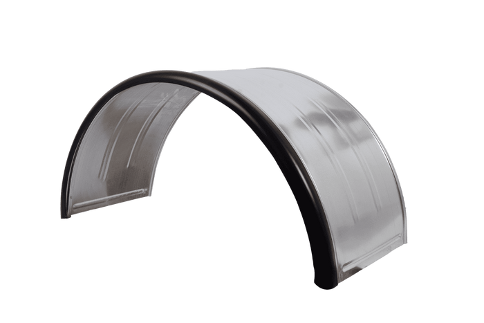 Błotnik bliźniak do przyczepy 16-17,5" DOMAR DK7135 nadkole 1000/450mm metalowy z gumową krawędzią