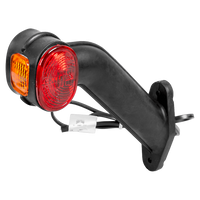 Lampa obrysowa ASPÖCK SUPERPOINT II lewa na gumowym wysięgniku z bocznym przewodem