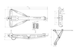 Podpora wysuwana narożna KNOTT 6X1197.007 stabilizator do przyczepy lawety 1100kg 498mm