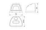 Lampa przednia HORPOL LZD 3088 LED 2 funkcje uniwersalna