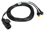 Instalacja elektryczna ASPÖCK wiązka przyczepy lawety 5m wtyczka 13-PIN bajonety 2x 5-PIN