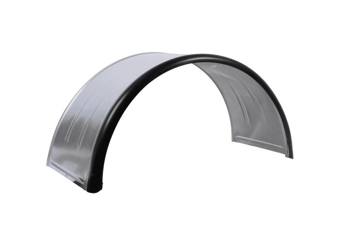 Błotnik bliźniak do przyczepy 16-17,5" DOMAR DK7135 nadkole 1000/450mm metalowy z gumową krawędzią