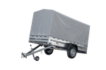 Przyczepka samochodowa 264x125 UNITRAILER GARDEN 264 KIPP ze stelażem H-1100 i pokrowcem szarym