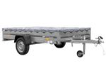 Przyczepka samochodowa 264x150 UNITRAILER GARDEN 265 KIPP ze stelażem H-0 i pokrowcem szarym