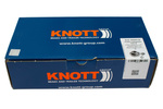 Piasta z łożyskiem do osi niehamowanej KNOTT 5x112 zestaw nakrętka osłona