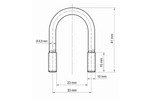 Cybant kabłąkowy DROMET typ B obejma owalna M10 23×41mm