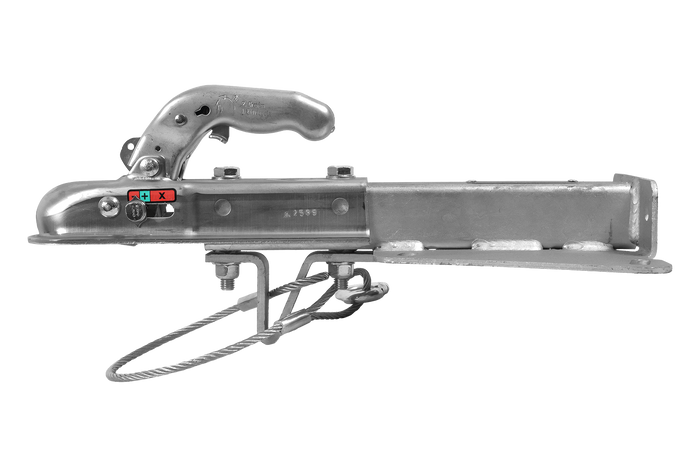 Zaczep kulowy KNOTT KQ14-A+KZE7,5 do przyczepy 750kg z dyszlem typu V