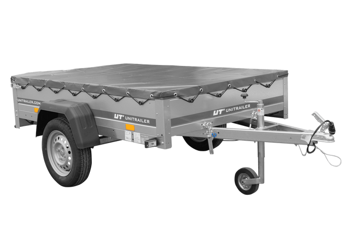 Przyczepka lekka 200x125 UNITRAILER GARDEN 201 KIPP z plandeką szarą